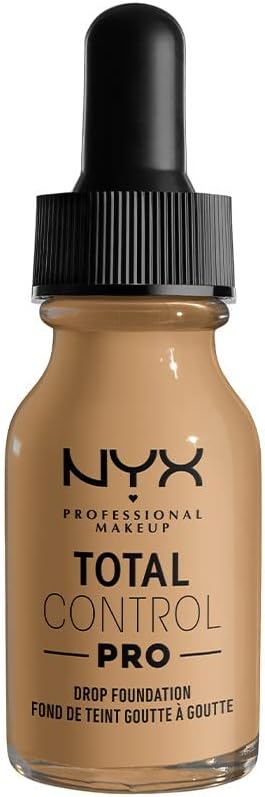NYX Professional Makeup Total Control Pro Drop Foundation, Precise Dosage, Customised and Buildable Coverage, Vegan Formula, True-to-Skin Finish, 13 ml, Shade: Beige