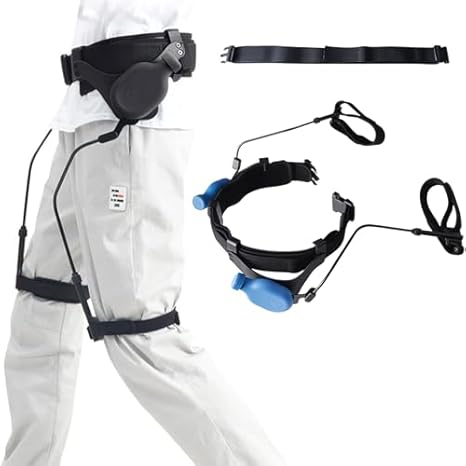 Exoskeleton Leg Support for Power Walking - Joint Pressure Relief & 50% Lift Boost for Elderly & Disabled - Climbing Assist, Blue Walking Aid