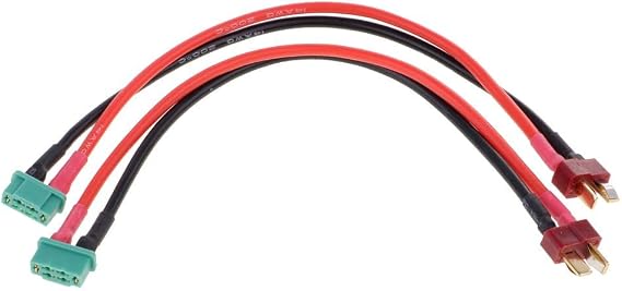 misppro 2 Pcs MPX Multiplex Female Deans Male T Connector Battery 14AWG