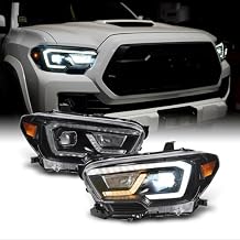 AKKON - [Full LED For 2016-2023 Toyota Tacoma SR/SR5 LED Sequential Retrofit Projector Black Headlights Assemblies
