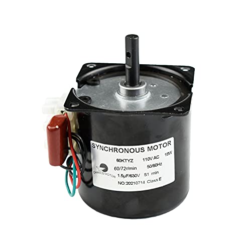 CHANCS Permanent Magnet Synchronous Gearbox Motor 60KTYZ 110V 60-72RPM CWCCW Synchronous Reduction Motor