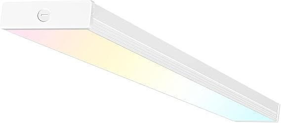 hykolity 4FT LED Wraparound Light with 3 Wattages / 3CCT 55-75W 3000-5000K | 4 Foot LED Wrap Light Fixture With 5500-7500LM, Hardwired, Flush Mount Office Ceiling Light for Garage Office Kitchen, ETL,1P