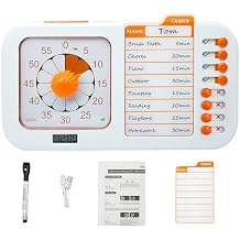 Task Timer, Timer for Kids, Students and Adults. with to-do List Card, Planning for Daily Chore, Schedules, School Classroom, Homework. Silent and Efficient Time Management Tool.