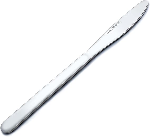 Pleafind Dinner Knives, 24 Piece Dinner Knife Set, Kitchen Knives (8.1 Inch, 20.5cm), Stainless Steel Cutlery Knife, Table Knives for Home, Hotel and Restaurant, Dishwasher Safe