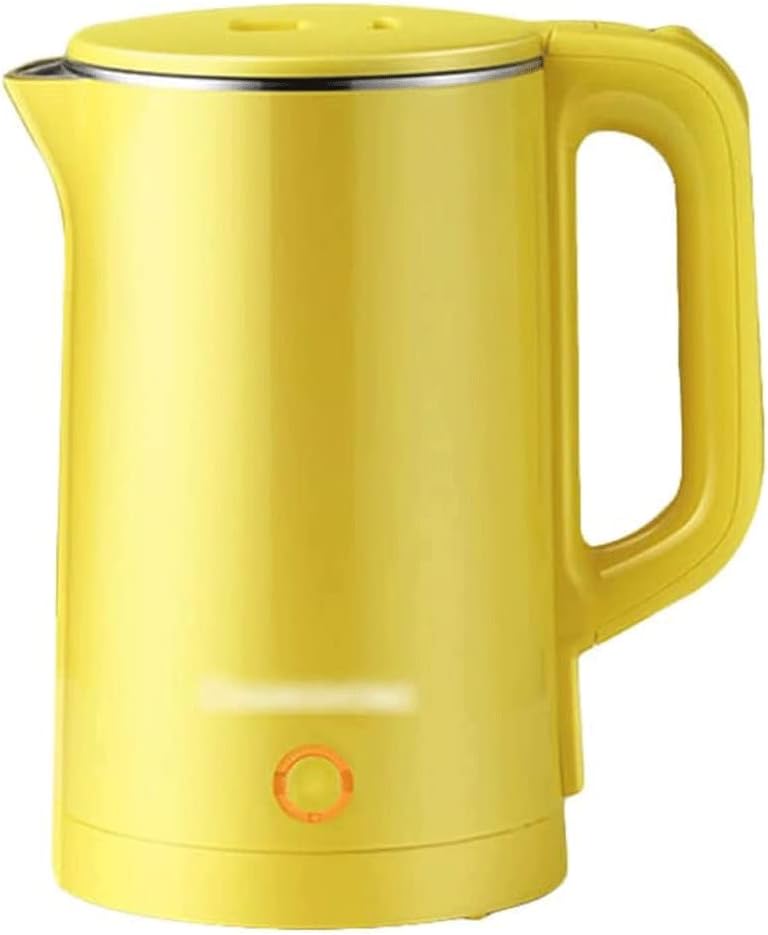 Kettles,1500W Cold Touch Water Boiler Stainless Steel Interior Hot Water Boiler Cordless Base Led Indicator Light Ease of UseYellow - Insulation