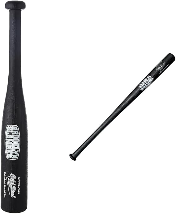 Cold Steel Brooklyn Series Unbreakable Baseball Bat Bundle - 19" Bat, 24" Basher (92BSW, Black)