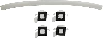 Front Upper Top Windshield Molding with Side Clip Compatible with 2007-2014 Toyota FJ Cruiser Replace# 75503-35010, 75503-35060-A0, White