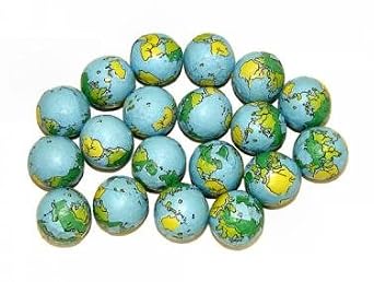 Chocolate Foil Balls - Earth, 5 lb bag