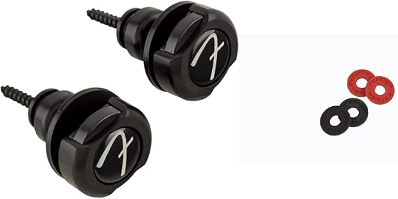 Fender Infinity Locks - Black & Strap Blocks (2 Pair)