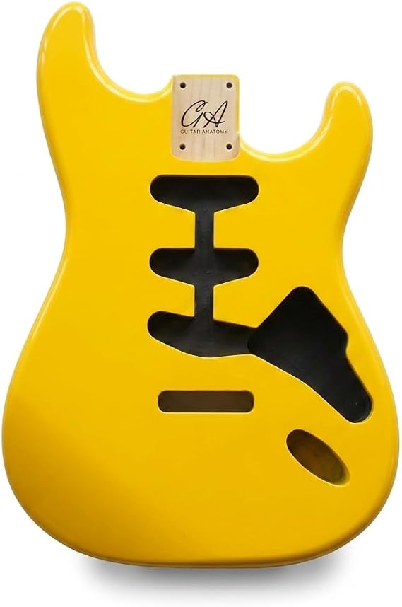 Stratocaster Guitar Body SSS – Graffiti Yellow – 2 Piece American Alder