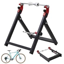 Motorcycle Bike Wheel Balancer, Foldable Rim Tire Alignment Balancing Tools for Most Motorcycles and Sport Dirt Bikes with Adjustable Centering Cones