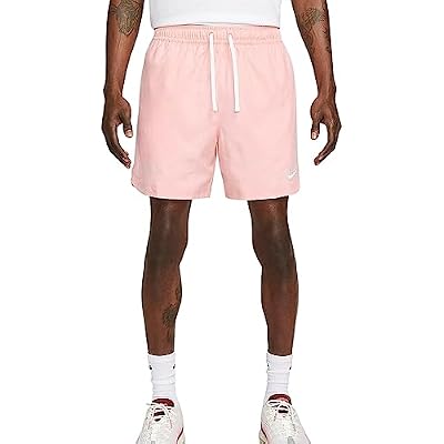Nike Sportswear Sport Essentials Mens Woven Lined Flow Shorts Size - Large Pink BloomWhite