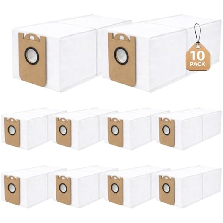 10 Pack Dust Bgas for iHome AutoVac Nova S1 Pro Robot Vacuum iHRVS1PRO-3BLK, Replacement 10 Vacuum Bags