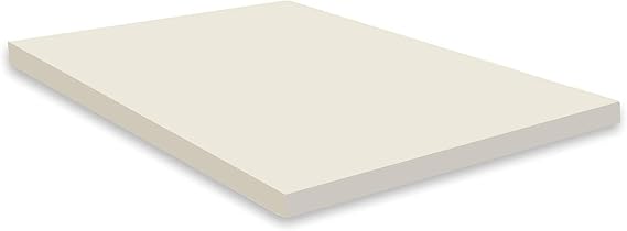 Continental Sleep 2-inch Soft Bedding Topper for Back Pain Relief | CertiPUR-US Certified, Comfortable and Relaxing Toppers for Mattress Beddings, Provides Balanced Support for Body, Twin, White