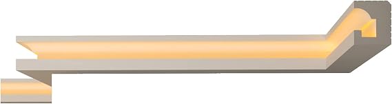 Premium LED Coving Cornice – Lightweight XPS Ceiling Moulding – Indirect LED Strip Lighting Ready – Paintable & Easy to Install, XPS (CLF17, Internal Corner (20cm))