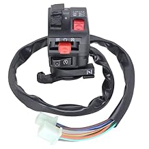 9 Wire 5 Function Left Starter Kill Light Choke Switch Assembly Fit for 150cc 200cc 250cc 300cc Coolster Roketa Yamoto Jetmoto Kazuma Loncin ATV Quad Etc.
