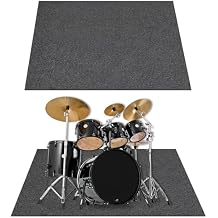 CIEOVO Drum Mat with Non-Slip Grip Bottom 47.24 * 70.86 in Drum Rug Soundproof Floor Mat for Electrical Drum Accessories Outdoor Play Mat Playhouse Activity Pad Refrigerator Washing Machine