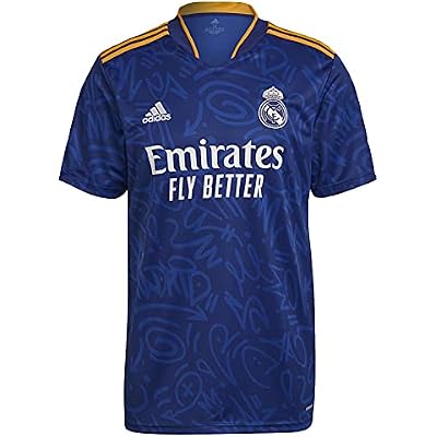 adidas Mens Soccer Real Madrid Away 2122 Away Jersey Small Victory Blue