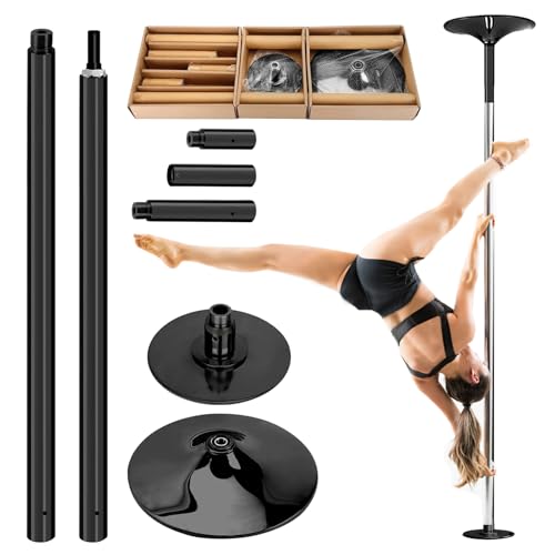 Heavy-Duty Professional Spinnings & Static Dancing Pole,45mm Portable Removable Dance Pole for Home Fitness,Stripper Pole Adjustable Height88-108,Holds 330 Lbs,with Tools