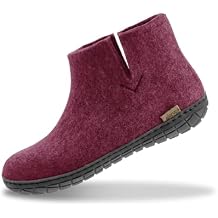 Glerups 100% quality wool mix Boot Slipper with rubber sole - Unisex