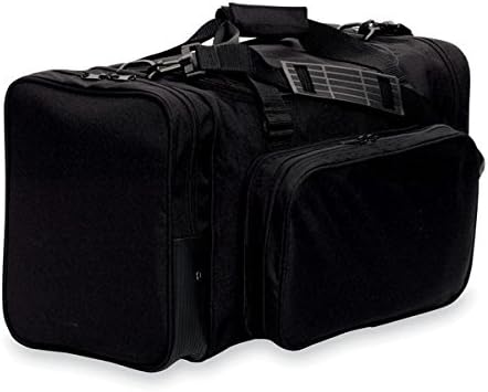 27" Blank Sports Duffle Bag Gym Bag Travel Duffel With Adjustable Strap and Removal Front Compartment (Black)