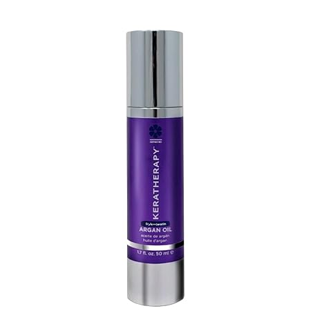 KERATHERAPY Keratin Infused Argan Oil, 1.7 fl. oz., 50 ml - Repairing Hair Care for Dry Damaged Hair, Frizz, Flyaways & Easy Styling - Kerabond Technology for Smooth, Soft, Shiny Tresses