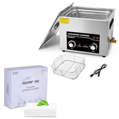Commercial Ultrasonic Cleaner with Knob, 15L & Youny HoltRa Eco Ultrasonic Cleaner Sheets
