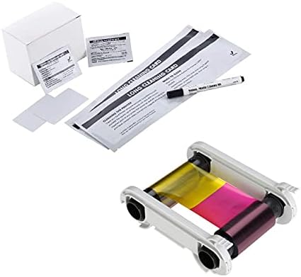 Evolis R5F002MD06 Ribbon and DuraClean DC ACL002 Cleaning Kit for The Evolis ZeniusID Printer