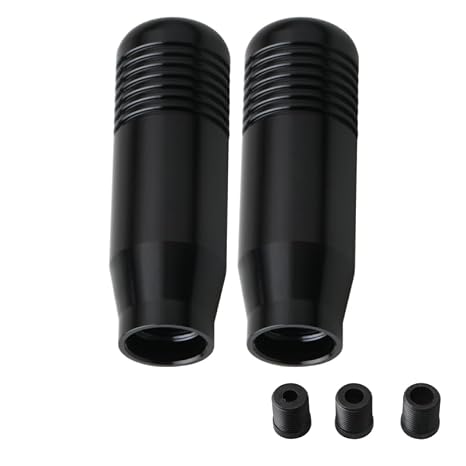 2 Pcs (Black Color) Gear Shifter Knobs and Adapter Replacement