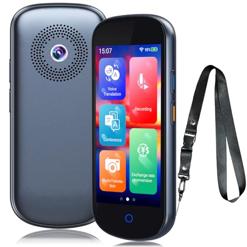 Language Translator Device No WiFi Needed Two-Way Voice Translation Device in 137 Languages & Accents 4 HD Portable Real Time OnlineOfflinePhotoText Translation for Travel BusinessGrey