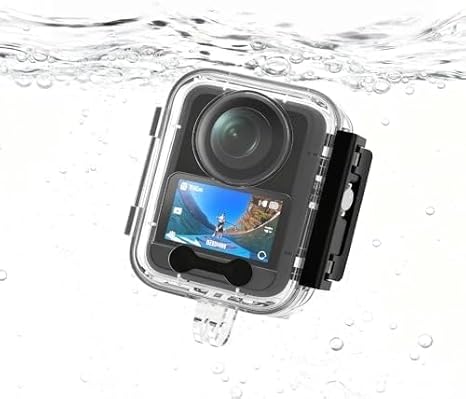 Compatible with DJI Osmo 360 Waterproof Case,45M/144FT Professional Diving Housing,Spherical Lens with Shockproof PC Shell for Underwater, Action Camera Accessories