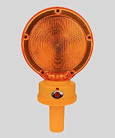 BL2LHD AMBER TYPE A/C LED Barricade Light w/Photocell 3VDC 2500 Hours 2xD Batteries 7" Dia Polycarbonate Lens