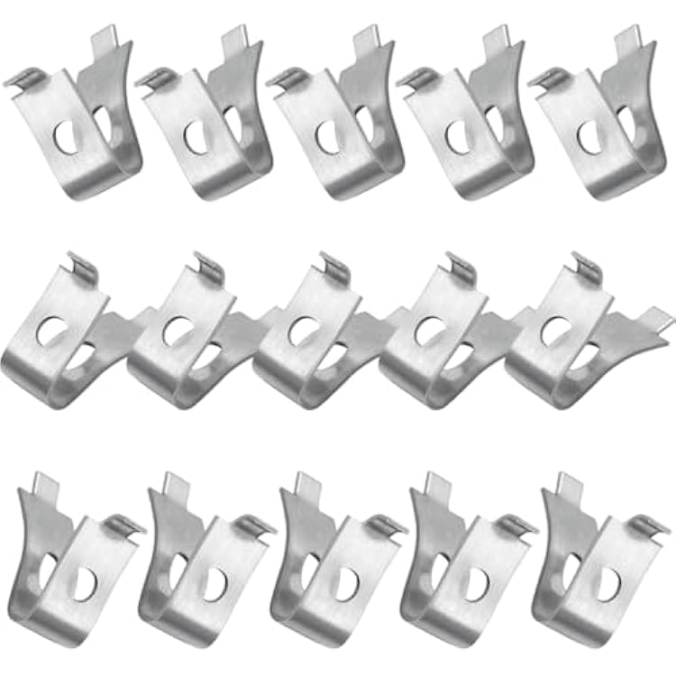 15 Pcs Adjustable Shelf Clips, Stainless Steel Shelf Brackets Metal Shelving Clips, Cabinet Shelf Support Clips for Kitchen Cabinet Bookcase