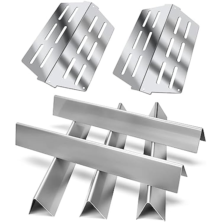 GGC Flavorizer Bars and Heat Deflectors for Weber Genesis 300 Series Genesis E310 E320 E330 S310 S320 S330 EP-310 EP-320 EP-330, Porcelain-enameled Flavor Bar Replacement for Weber 7620 7621