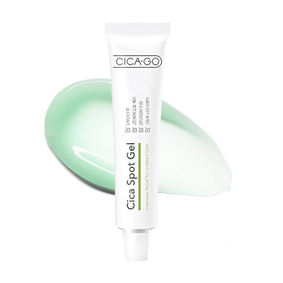 CICAGO Cica Spot Gel, Soothing Gel for Sensitive & Irritated Skin, Fast-Acting Relief, Blemish & Pimple Spot Treatment for Face, Centella Asiatica, Madecassoside, Korean Skin Care (0.88 oz, 25g)