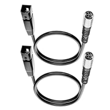 Replacement for 1852068 7-Pin Transducer Adapter Cable Compatible with Humminbird Fish Finder, Minn Kota Universal Sonar 2 (US2) Transducer, MKR-US2-8 Hum 7-Pin Transducer, 16 Inches (2Pcs)