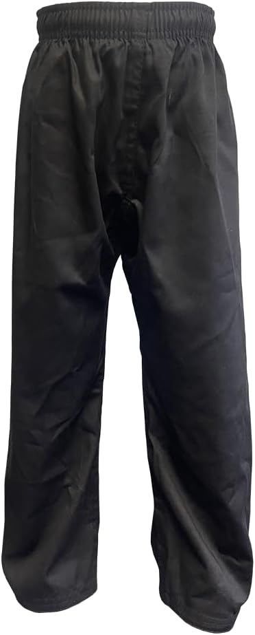 QuikStryke Blank Blank Uniform Karate Pants - 8 oz Elastic Waist + Drawstring