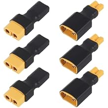 3 Set XT60 to XT30 Male Female Wireless Plugs RC Battery Charger Adapter Connector Compatible with XT30 Connector for RC Lipo Battery Adapter Control ESC and Charger Parts DIY