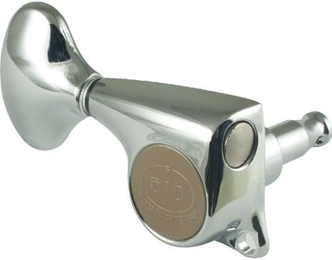 Gotoh Midsize 510 Tuners w/Metal Knobs Chrome (3 per side)