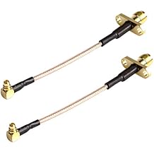 AKK MX06 2pcs 5G8 90 Degree MMCX to SMA Pigtail FPV Antenna Connector