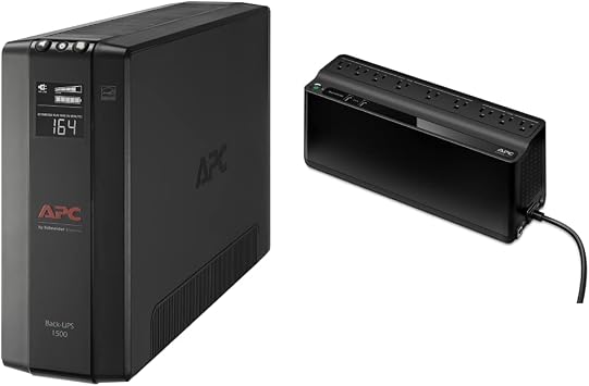 APC UPS, 1500VA UPS Battery Backup & Surge Protector, BX1500M Backup Battery, AVR & UPS, 850VA UPS Battery Backup & Surge Protector, BE850G2 Backup Battery, 2 USB Charger Ports, Back-UPS Series