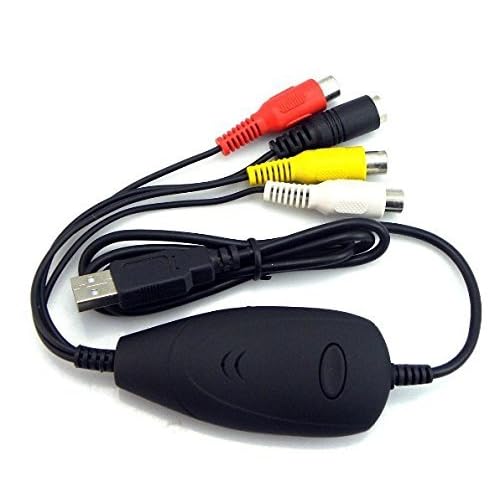 Ezcap 172 USB 2.0 Audio Video Capture Recorder Device VHS to DVD Maker Converter Adapter For VCR DVR VHS DVD TV Camcorder Game Box Videos to PC Work With Windows 1087Vista