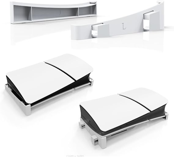 PS5 Pro / PS5 Slim Compatible Horizontal Stand, Improved Heat Dissipation, Fall Prevention, Earthquake Prevention, Scratch Prevention, New PS5 Stand, PS5 Slim Horizontal Stand, PS5 Accessories, PS5