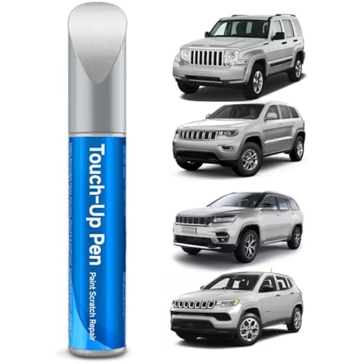 Touch Up Paint Compatible with Jeep Exact Match Touch Up Paint Car Scratch Repair Bright Silver MetallicPS2WS2 Compatible with CherokeeCommanderCompassGrand-CherokeeLibertyPatriot