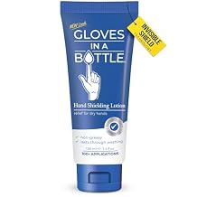 Gloves In A Bottle Shielding Lotion for Dry Skin, Hand Lotion Travel Size, Protects & Restores Dry Cracked Skin 3.4 oz..