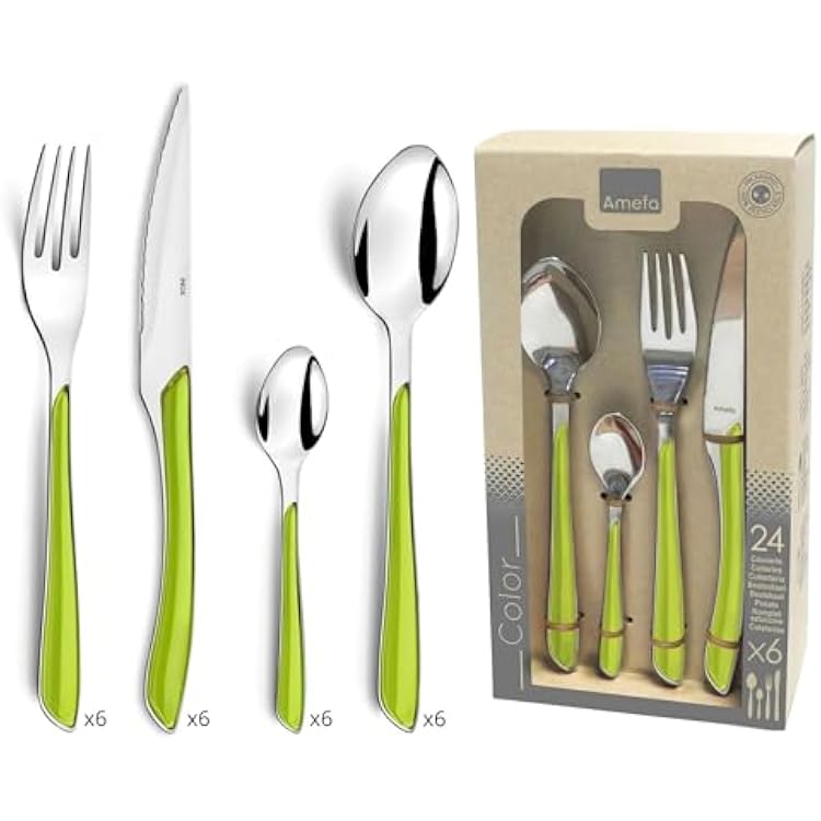 ECLAT 24-Piece Cutlery Set, Green