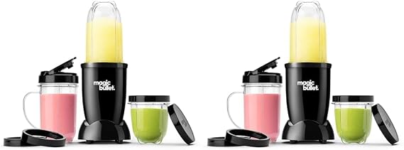 magic bullet Blender, Small, Black, 11 Piece Set (Pack of 2)