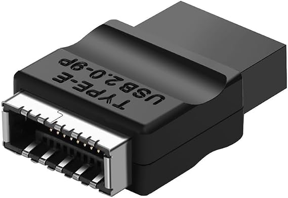 USB 2.0 to USB 3.2 Gen 1 Type-E Header Adapter 9Pin Male to A-Key Female Converter for USB-C Front Panel Port