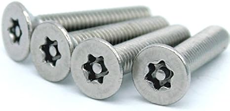 M2 Pin-in-Torx Flat Head Security Screws,Stainless Steel,Full Thread,100 Piece (M2 x 12mm)