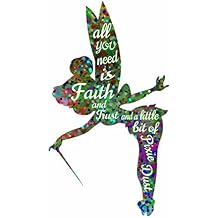 ArtDash Pop Art Print: Watercolor Splatter TINKERBELL w/Inspirational Quote (11"14" print)